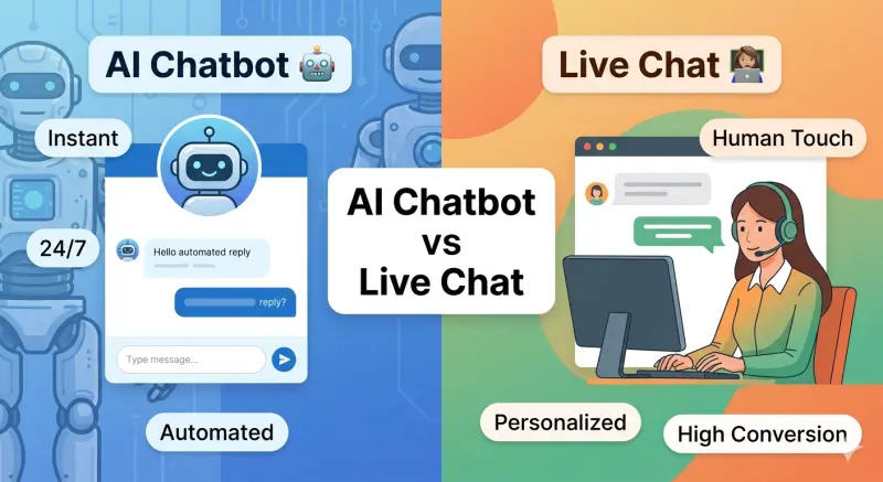 AI Chatbot vs Live Chat